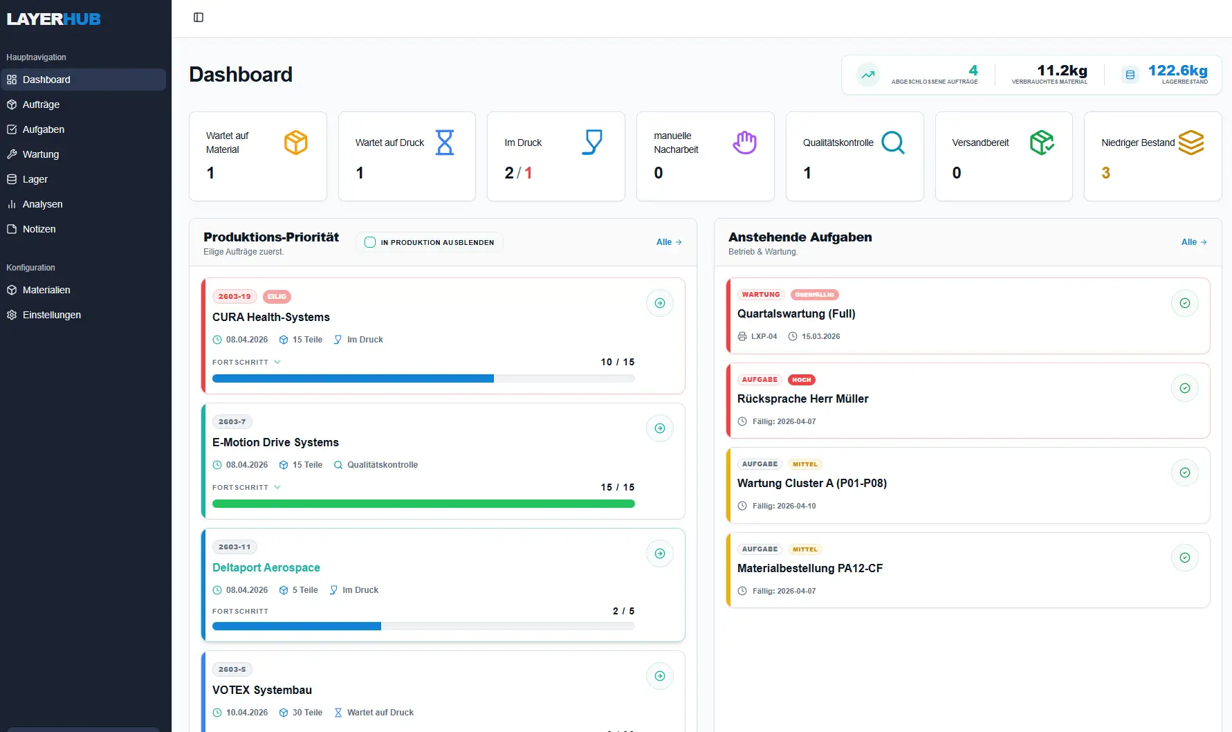 LayerHub Dashboard Screenshot